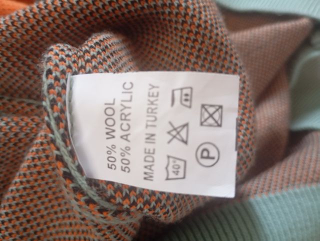 Vestido Seemore oversize verde y naranja