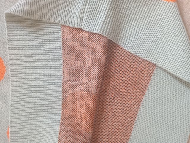 Vestido Seemore oversize verde y naranja