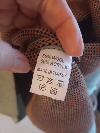 Vestido Seemore oversize verde y naranja