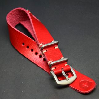 Correa artesanal de piel estilo NATO 18,20,22,24mm