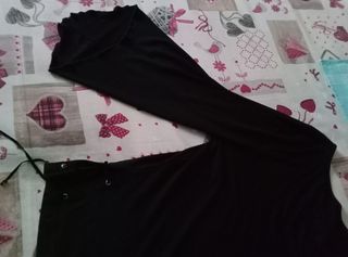 Top mujer negro con flores rosa XXL