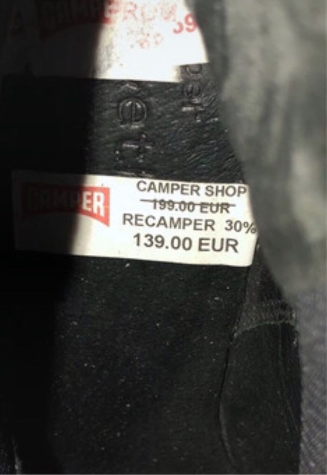 Botines Camper Piel Negros Talla 38