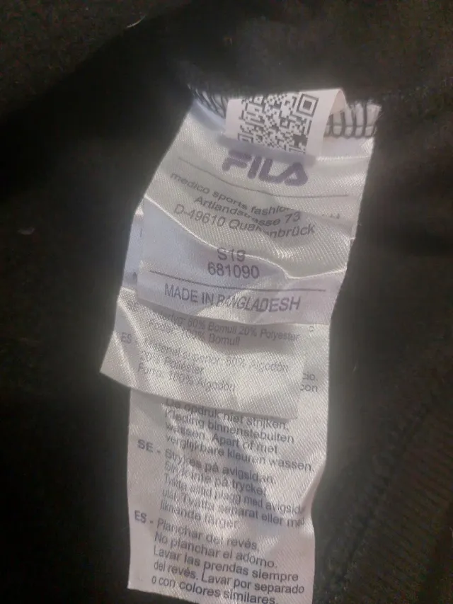 Sudadera Fila Negra con Capucha