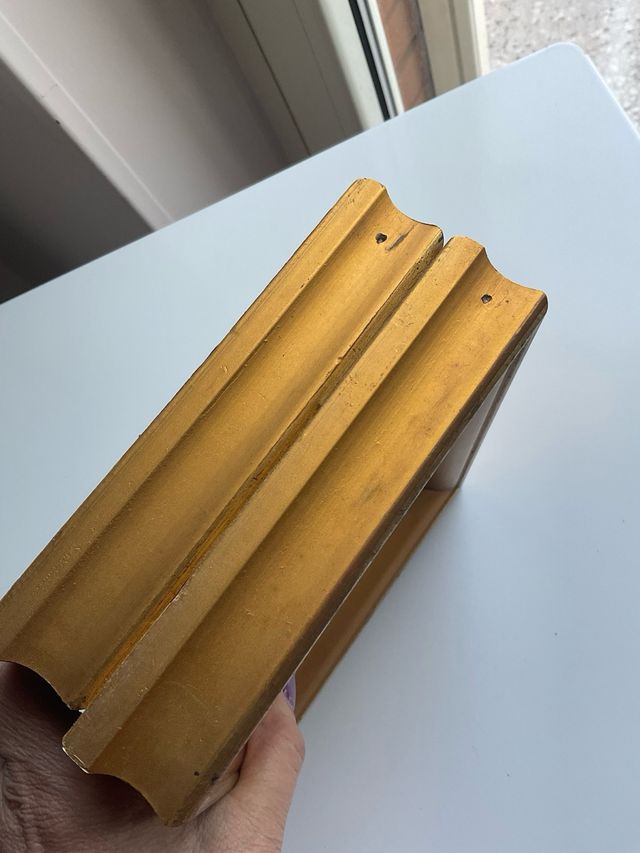 2 Quadretti Stampa Rame Dorati Vintage 