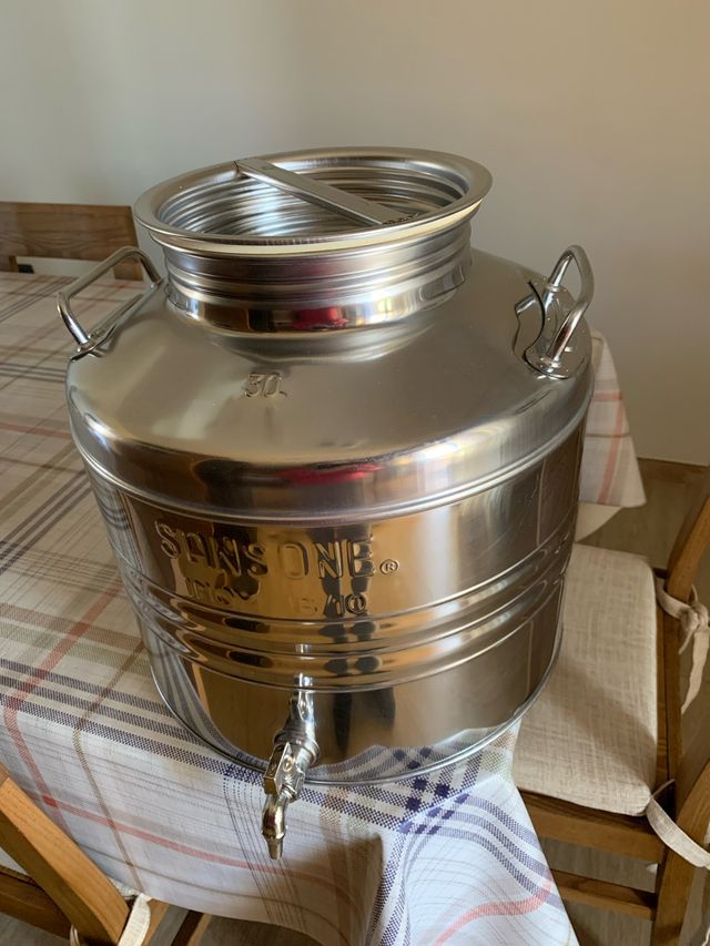 Bidone acciaio inox 30L con rubinetto