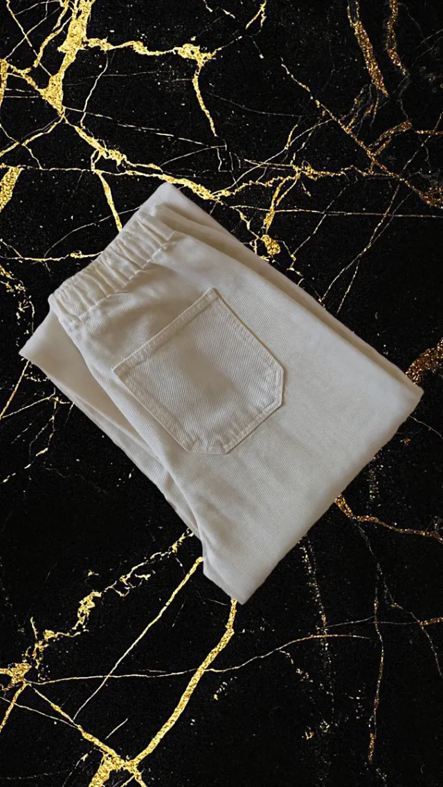 Jeans baggy bianchi donna