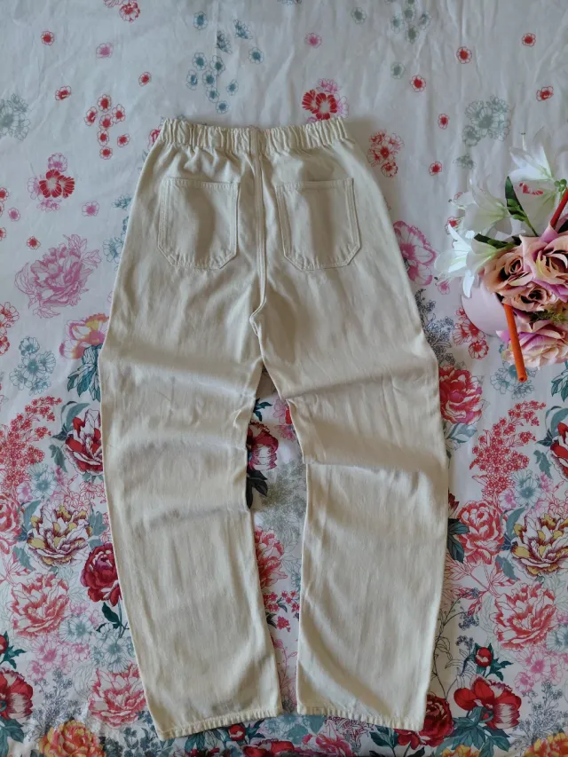 Jeans baggy bianchi donna