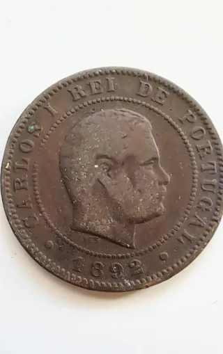 10 Reis Portugal 1892 monete