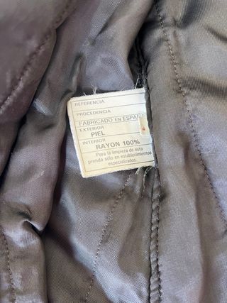 Chaqueta de cuero vintage marrón