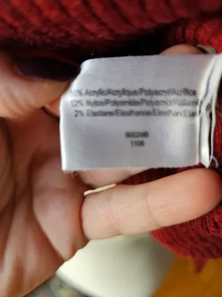 Maglione donna collo alto borgogna tg L