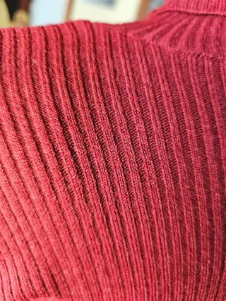 Maglione donna collo alto borgogna tg L