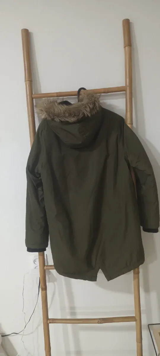 Cazadora niño verde con capucha
