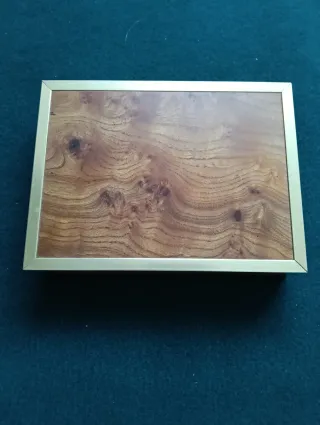 Scatola Legno Porta Carte da Gioco, carte incluse 