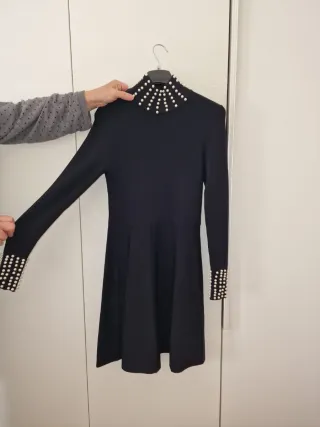 Abito Zara nero con perle