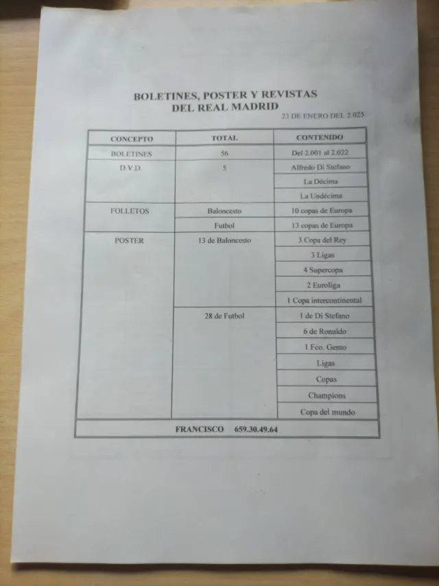 Poster y DVD del Real Madrid 