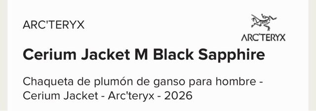 Arc'teryx Cerium Jacket M Saphire