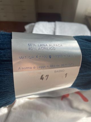 7 matasse filato Alpaca alta qualità da 100 grammi