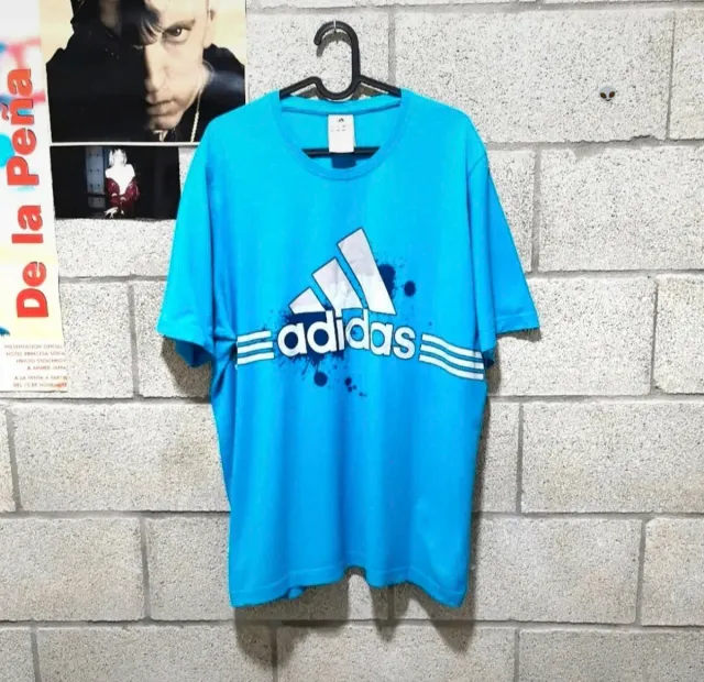 Camiseta Adidas Vintage Y2K Unisex Azul