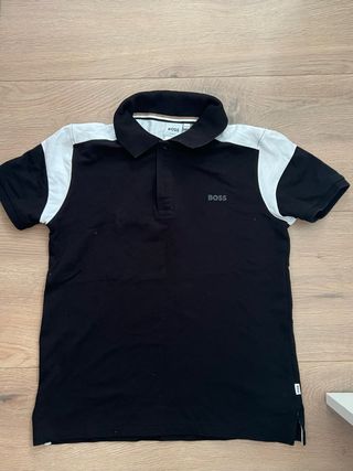 Camisa Polo Boss Negra Mujer