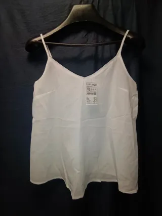 Blusa tirantes Kiabi blanca Talla XS