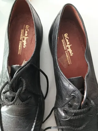 Zapatos de vestir negros El Corte Inglés cuero