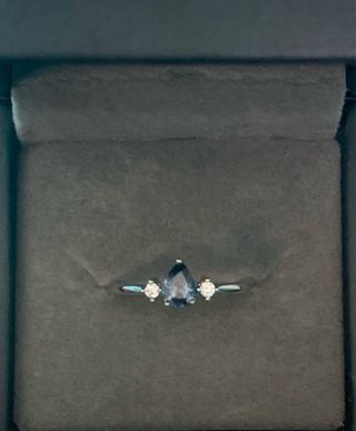 Anillo Plata Iolita Natural Gota