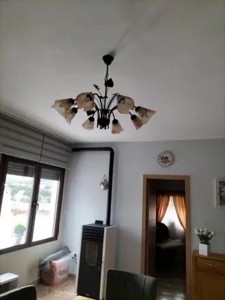 Portacandele in vetro e metallo