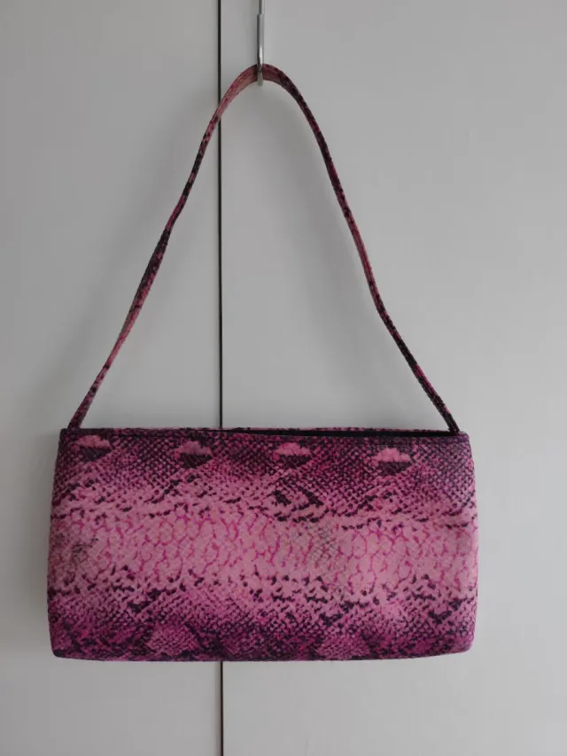 Bolso hombro vintage estampado serpiente