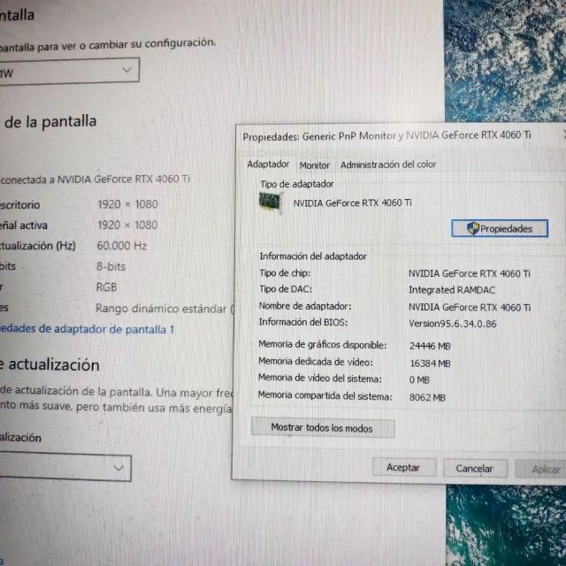PC I7 12700K, 16 GB, RTX 4060 A 16 GB.
