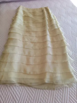 Conjunto Falda Gasa y Chaqueta Brocado Dolores Ter