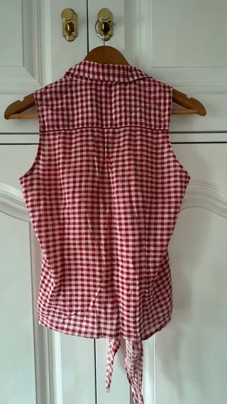 Blusa Vichy Roja Talla M