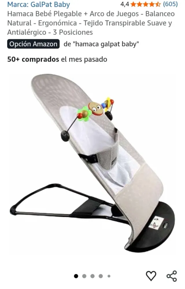 Hamaca Bebé Galpat Plegable + Arco Juegos