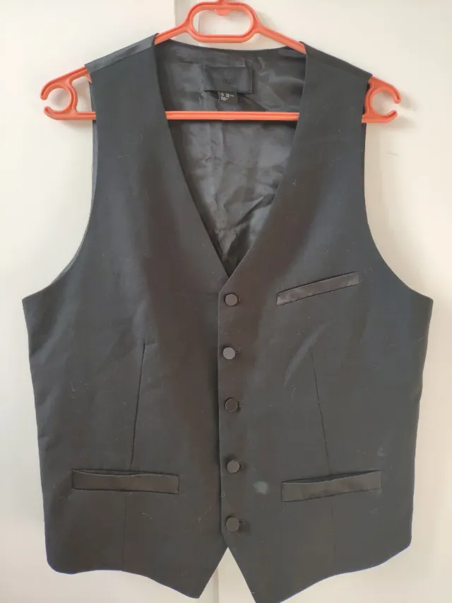Chaleco de traje H&M negro hombre