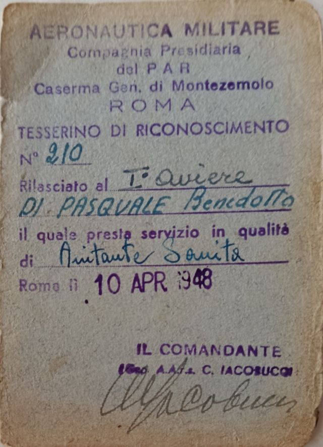 Tesserino Riconoscimento Aeronautica Militare