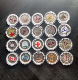 Collezione di 20 monete colorate Nuevas