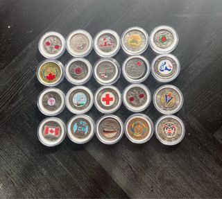 Collezione di 20 monete colorate Nuevas