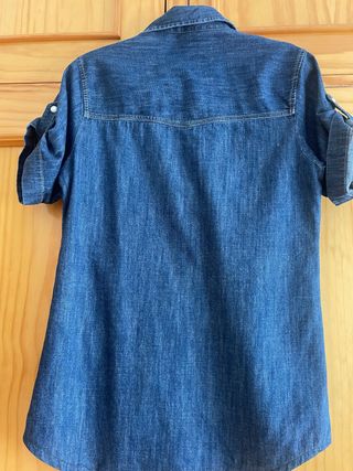 Camisa vaquera manga corta