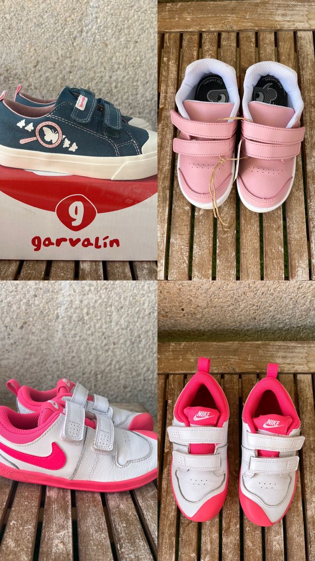 Lote 3 zapatillas niña talla 27