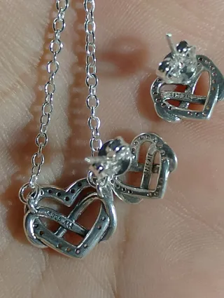 Conjunto Pandora Corazón Infinito Plata