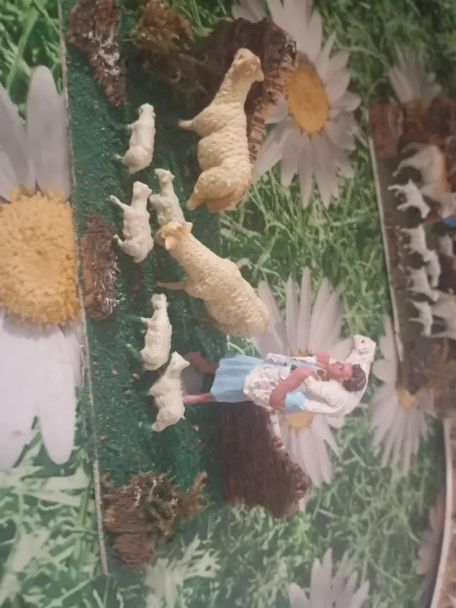 Pastores con rebaño 9 cm