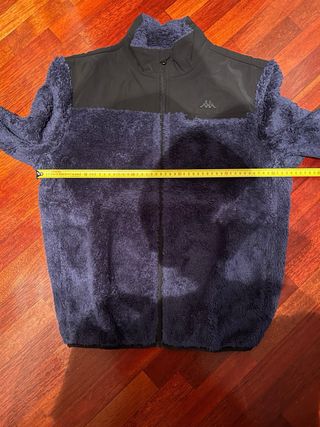 Felpa pile zip Kappa M/L blu nero