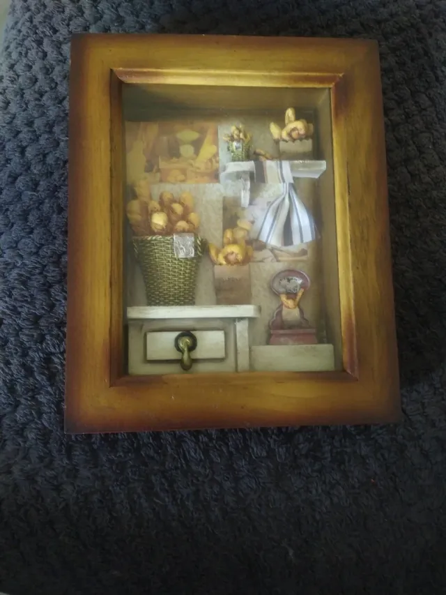 2 Cuadros Cocina 3D 20x16 cm