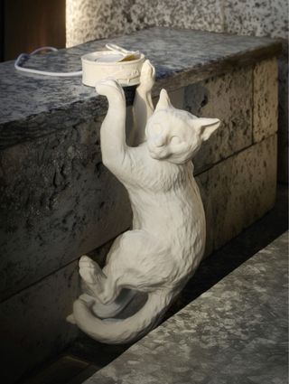 Lampada luce da comodino gatto bianco idea Natale