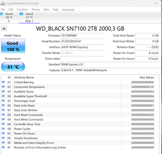 SSD NVMe WD_Black SN7100 2TB Sin uso