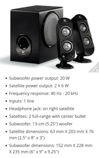 Logitech Sistema Audio PC 2.1