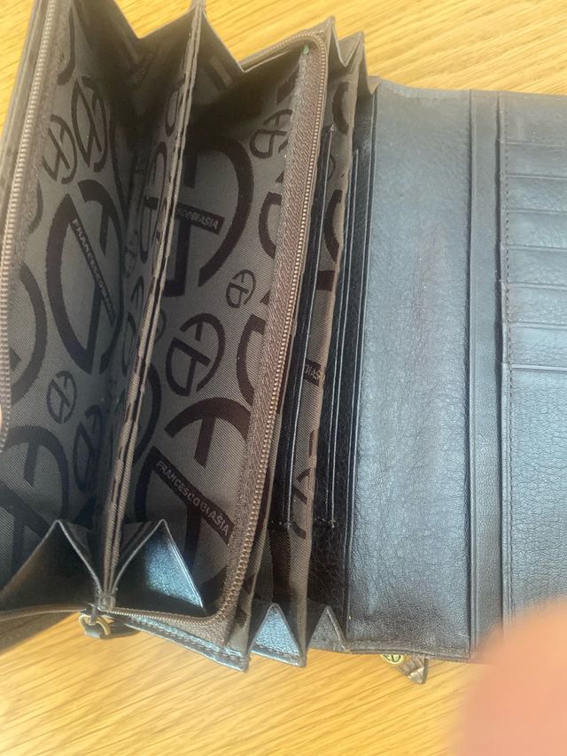 Billetera Cocodrilo Marrón Mujer