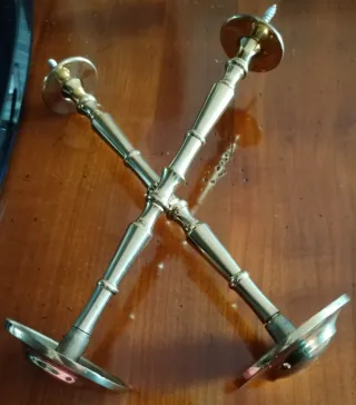 Alzapaños cortina latón x2