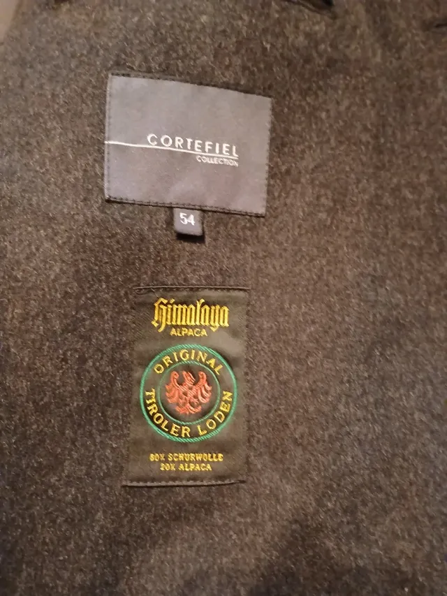 Abrigo Loden Cortefiel Talla 54 Negro