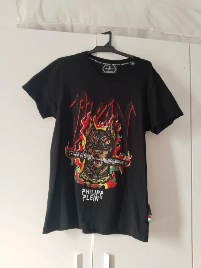 Camiseta Philipp Plein Negra con Diseño