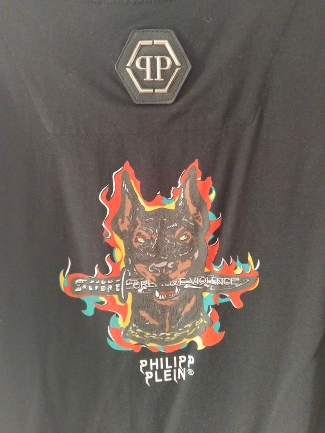 Camiseta Philipp Plein Negra con Diseño